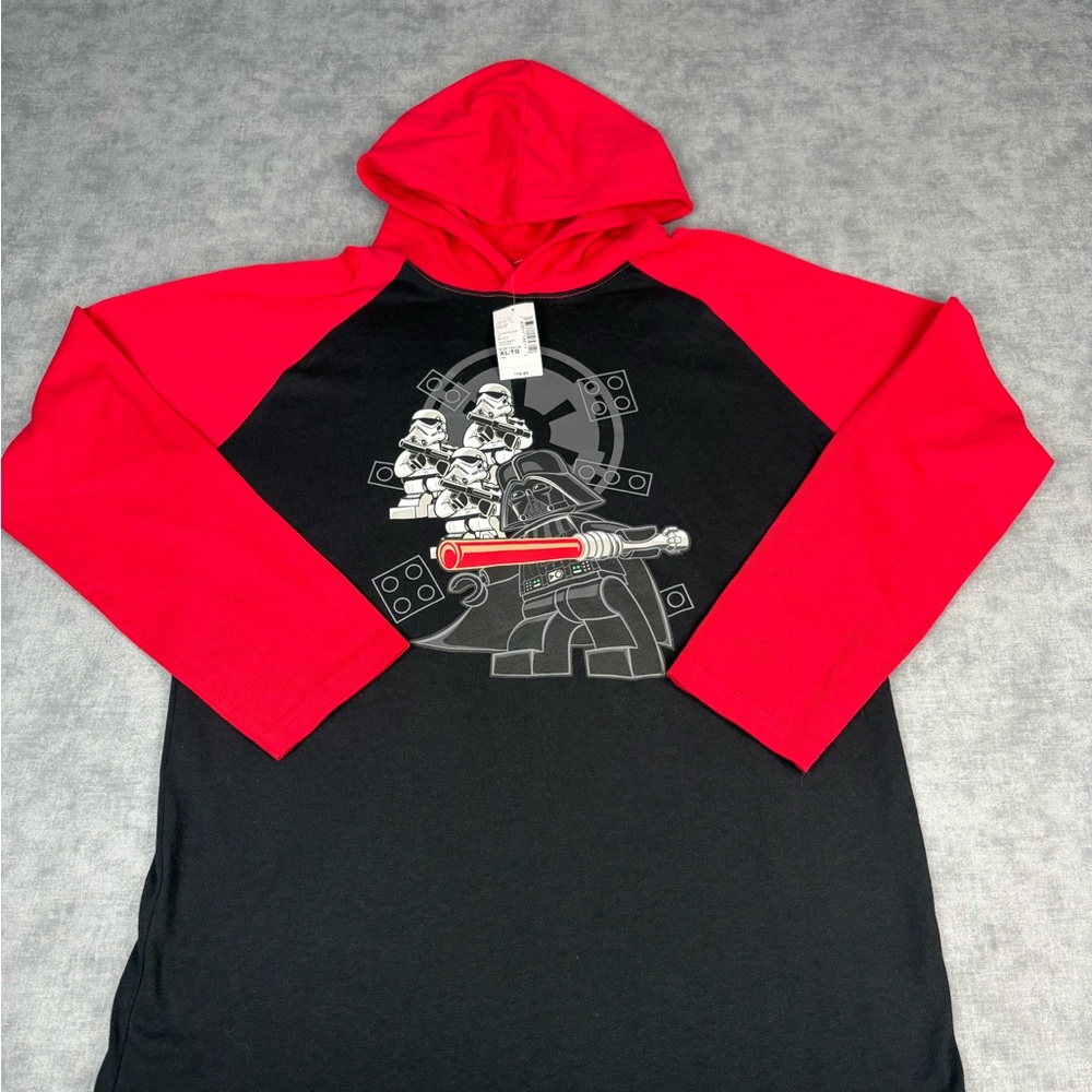 LEGO Star Wars Hoodie Youth XL 14 Darth Vader Red Black NWT